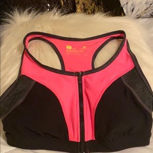Pink sports bra, pink crop top bra, workout top